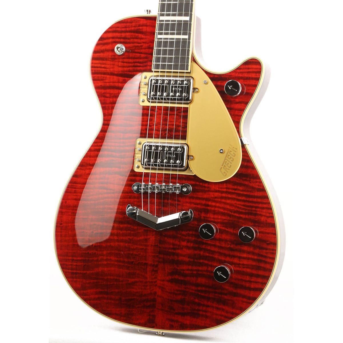 Gretsch G6228FM Players Edition Jet BT with V-Stoptail Flame Maple Crimson Stain — 6