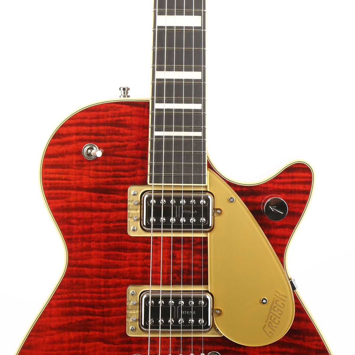 Gretsch G6228FM Players Edition Jet BT with V-Stoptail Flame Maple Crimson Stain — 7