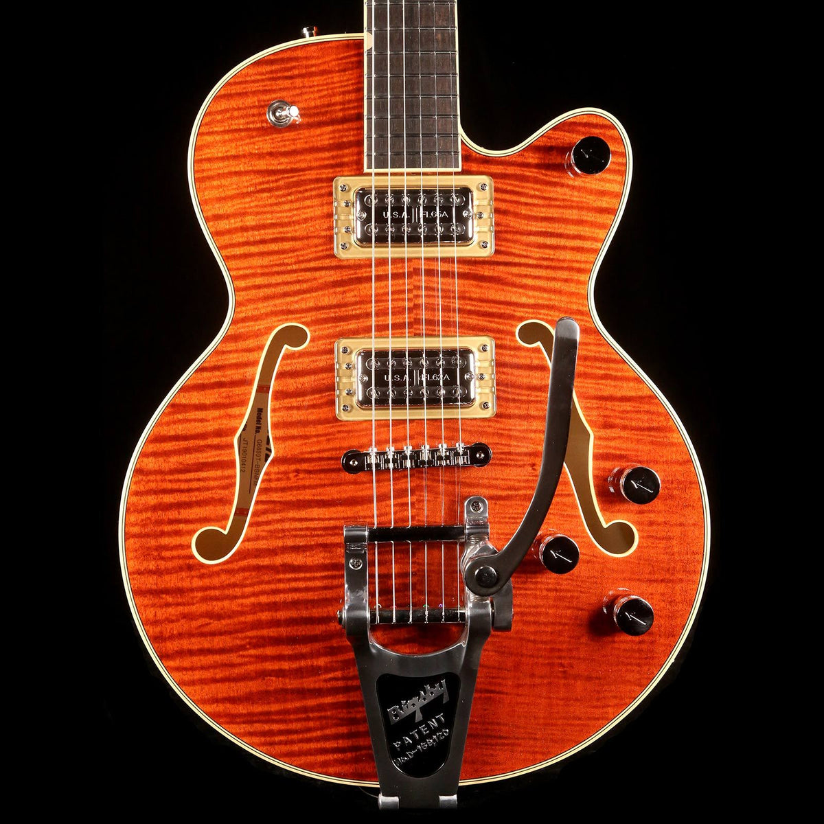 Gretsch G6659TFM Players Edition Broadkaster Jr. Center Block Single-Cut with String-Thru Bigsby Bourbon Stain — 1