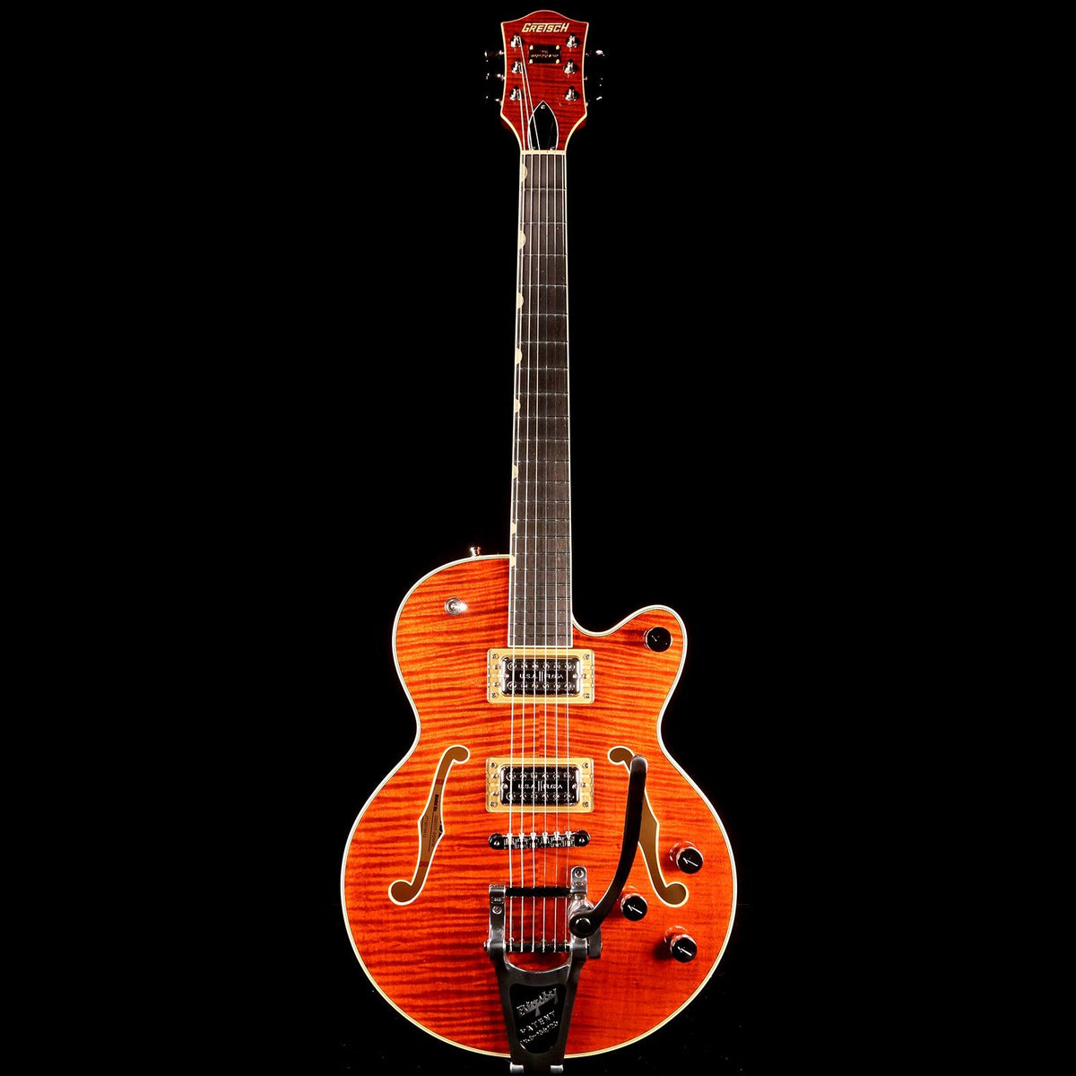 Gretsch G6659TFM Players Edition Broadkaster Jr. Center Block Single-Cut with String-Thru Bigsby Bourbon Stain — 2