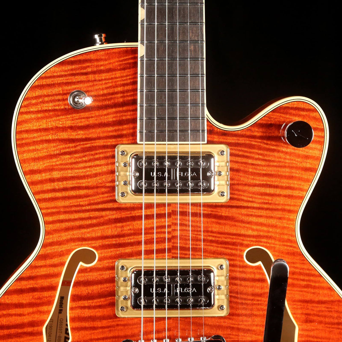 Gretsch G6659TFM Players Edition Broadkaster Jr. Center Block Single-Cut with String-Thru Bigsby Bourbon Stain — 7