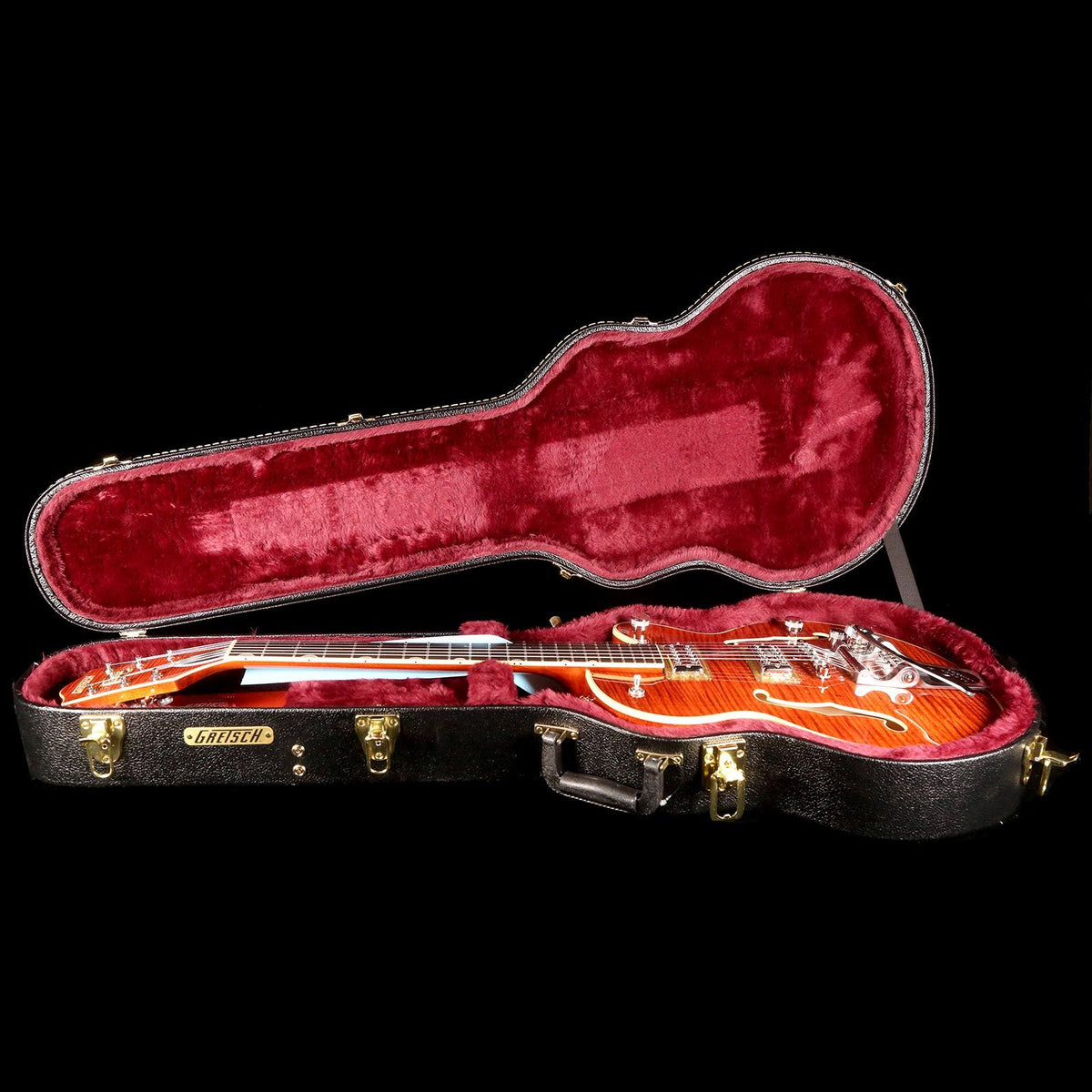 Gretsch G6659TFM Players Edition Broadkaster Jr. Center Block Single-Cut with String-Thru Bigsby Bourbon Stain — 8