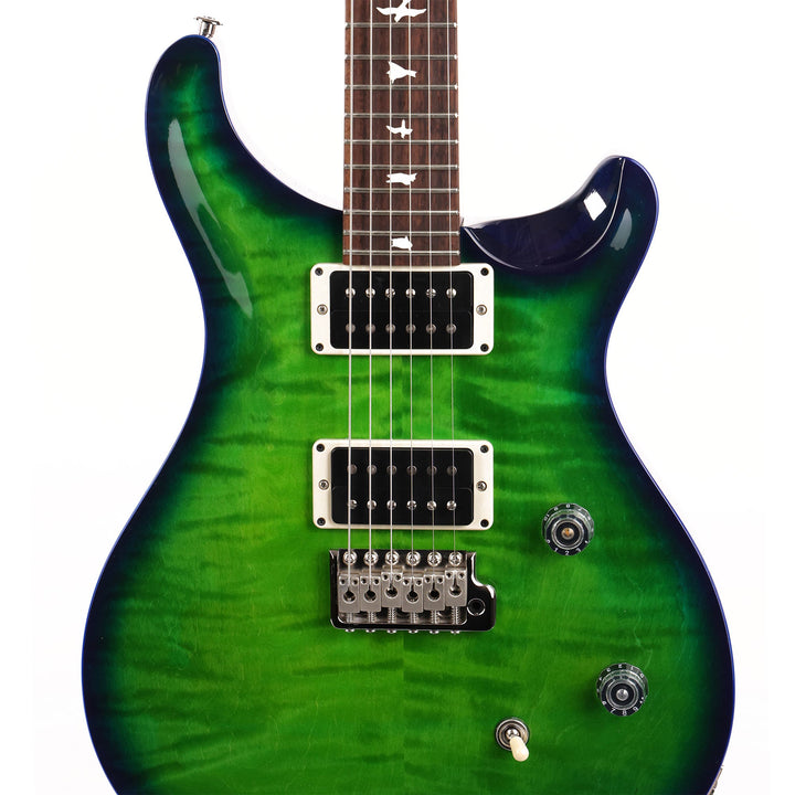 PRS CE24 Eriza Verde with Black Burst and Blue Binding