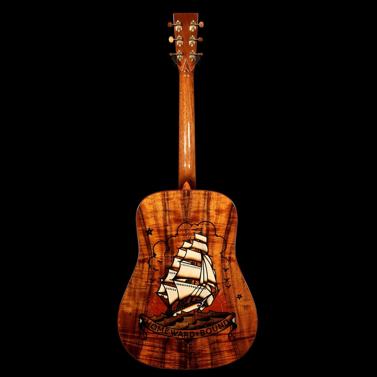 Martin Custom Shop D Homeward Bound Sailor Jerry Dreadnought Acoustic Natural — 3