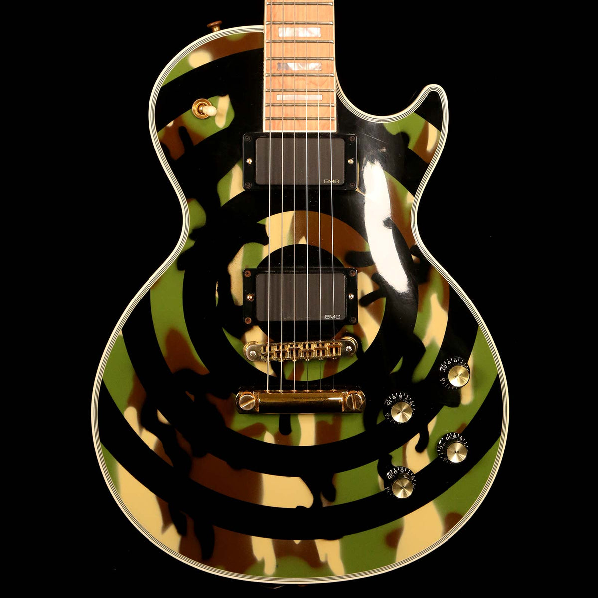 Gibson Custom Zakk Wylde Bullseye Camo Les Paul Custom — 1