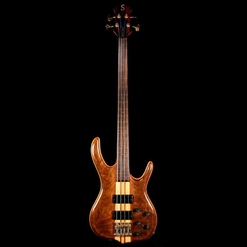Ken Smith BSR-4EG Flame Walnut Fretless Bass Natural — 2