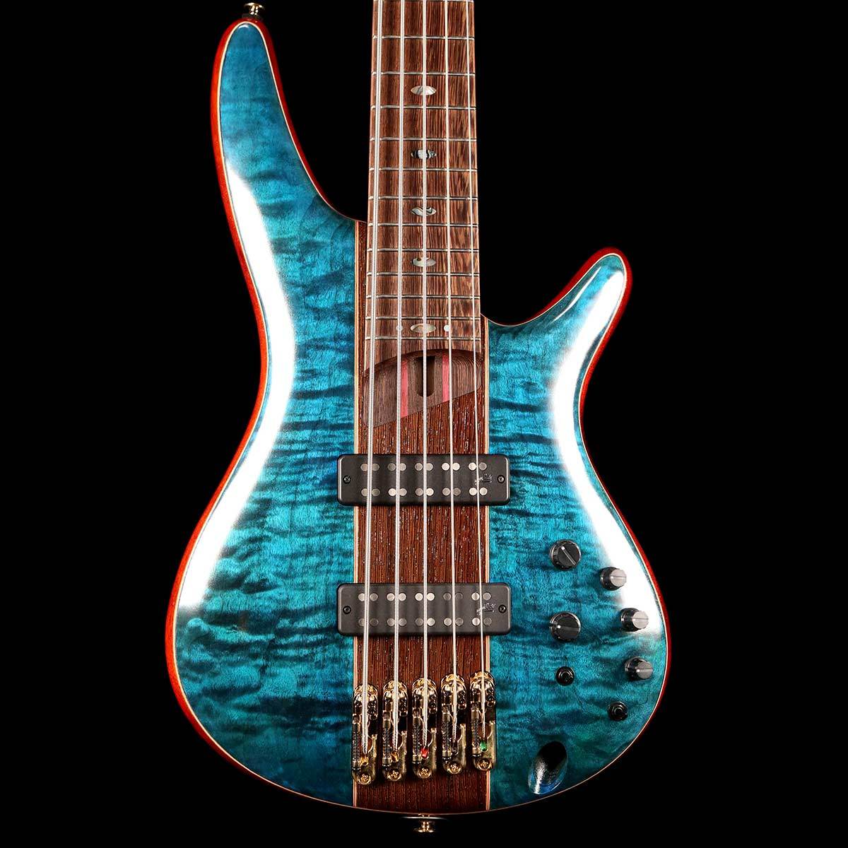 Ibanez Premium SR2405W 5-String Bass Caribbean Green Low Gloss — 1