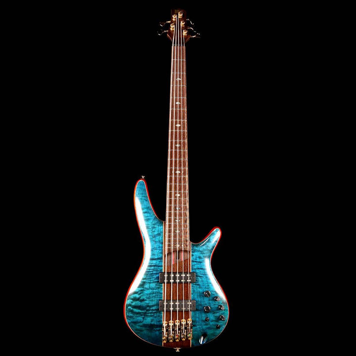 Ibanez Premium SR2405W 5-String Bass Caribbean Green Low Gloss