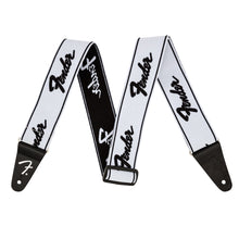 Fender Weightless Elastic Guitar Strap White and Black