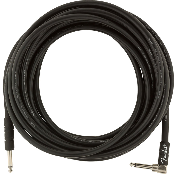 Fender Pro Series Instrument Cable 25 Feet Angled Black