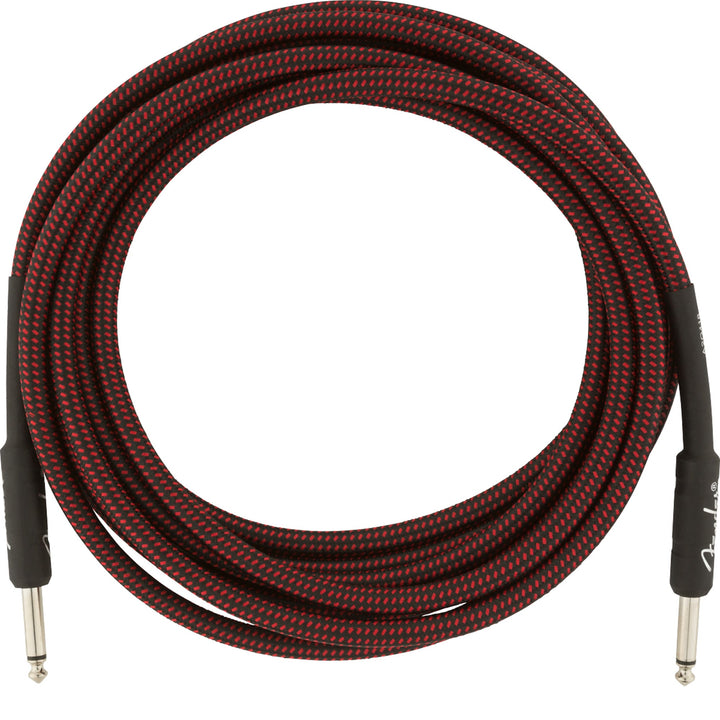 Fender Pro Series Instrument Cable 15 Feet Straight Red Tweed