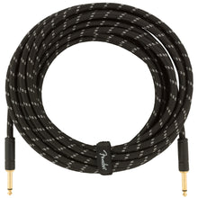 Fender Deluxe Series Instrument Cable 25 Feet Straight Black Tweed