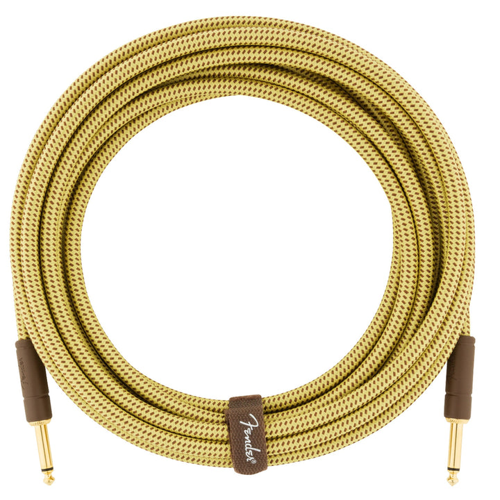 Fender Deluxe Series Instrument Cable 18.6 Feet Straight Tweed