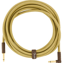 Fender Deluxe Series Instrument Cable 18.6 Feet Angled Tweed
