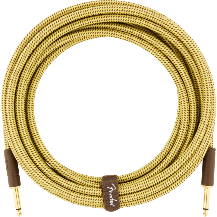 Fender Deluxe Series Instrument Cable 10 Feet Straight Tweed