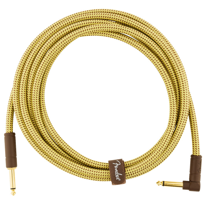 Fender Deluxe Series Instrument Cable 10 Feet Angled Tweed