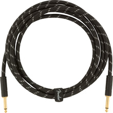 Fender Deluxe Series Instrument Cable 10 Feet Straight Black Tweed