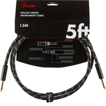 Fender Deluxe Series 5 Feet Cable Black Tweed Straight Ends