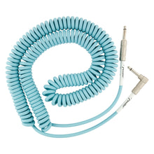 Fender Original Series Instrument Curly Cable 30 Feet Daphne Blue