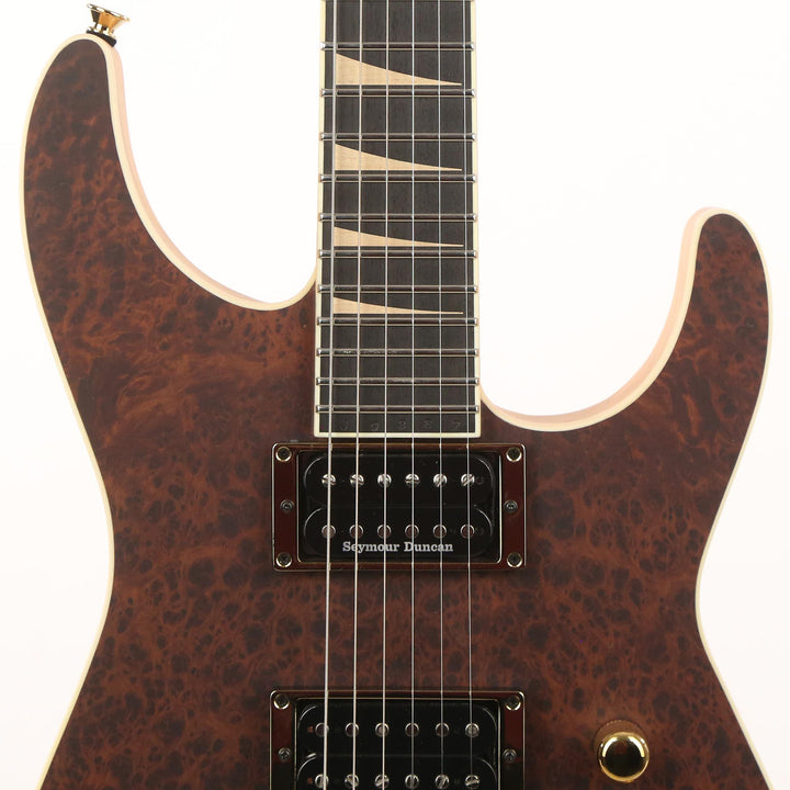 Jackson Custom Shop Soloist Flat Top Hardtail Burled Redwood