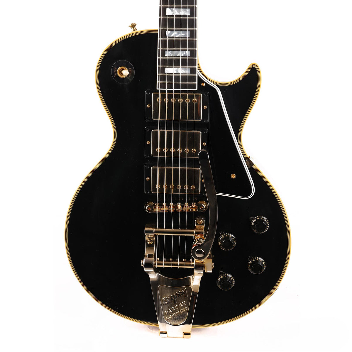 Gibson Custom Shop 1957 Les Paul Custom Reissue 3-Pickup with Bigsby Ebony VOS — 1