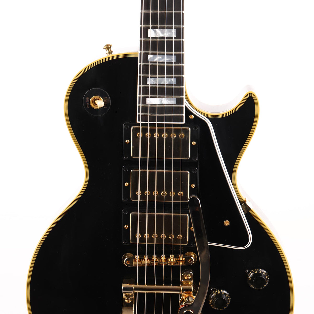 Gibson Custom Shop 1957 Les Paul Custom Reissue 3-Pickup with Bigsby Ebony VOS — 6