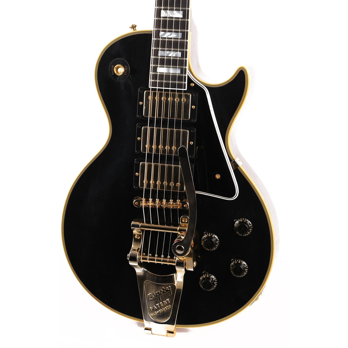 Gibson Custom Shop 1957 Les Paul Custom Reissue 3-Pickup with Bigsby Ebony VOS — 7
