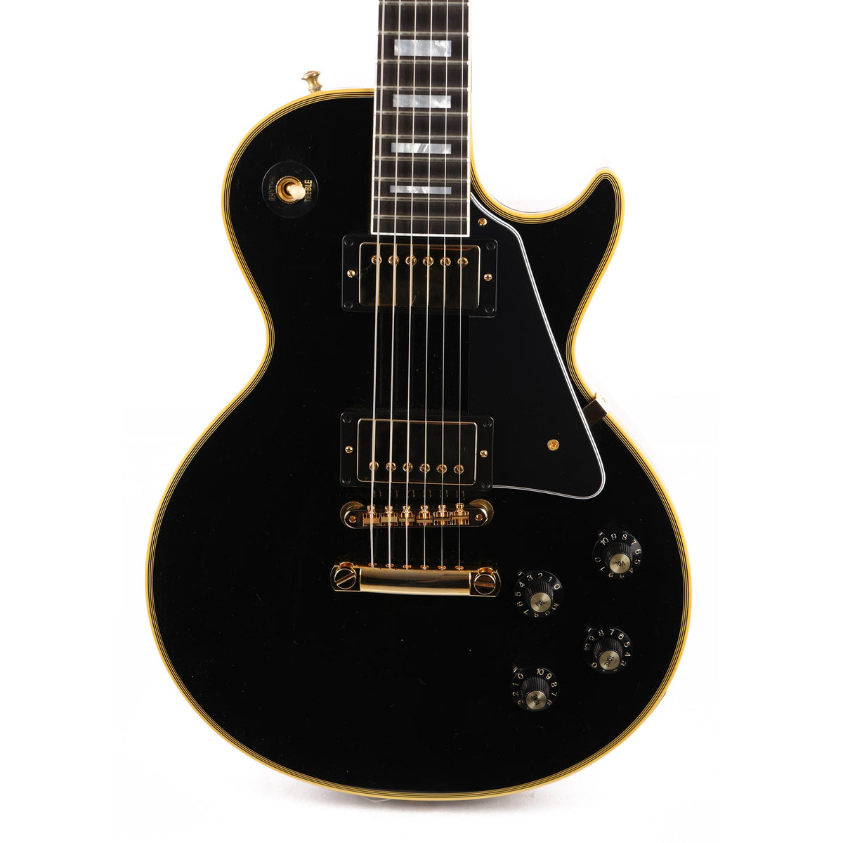 Gibson Custom Shop '68 Les Paul Custom Reissue VOS Ebony Gold Hardware — 1