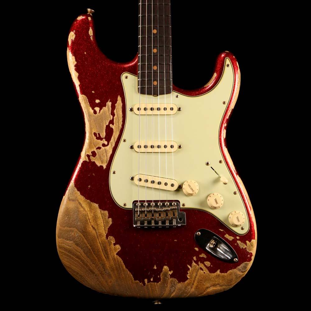 Fender Custom Shop NAMM 2019 Display Limited Edition '63 Stratocaster Super Heavy Relic Aged Red Sparkle — 1