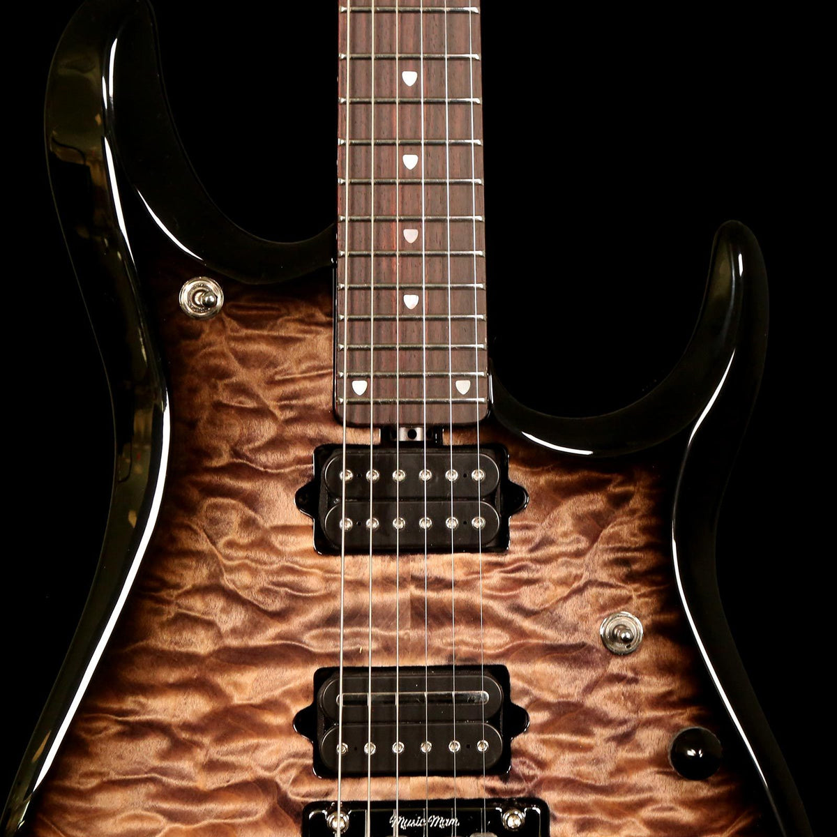 Ernie Ball Music Man BFR John Petrucci JP6 Trans Black Quilt — 5