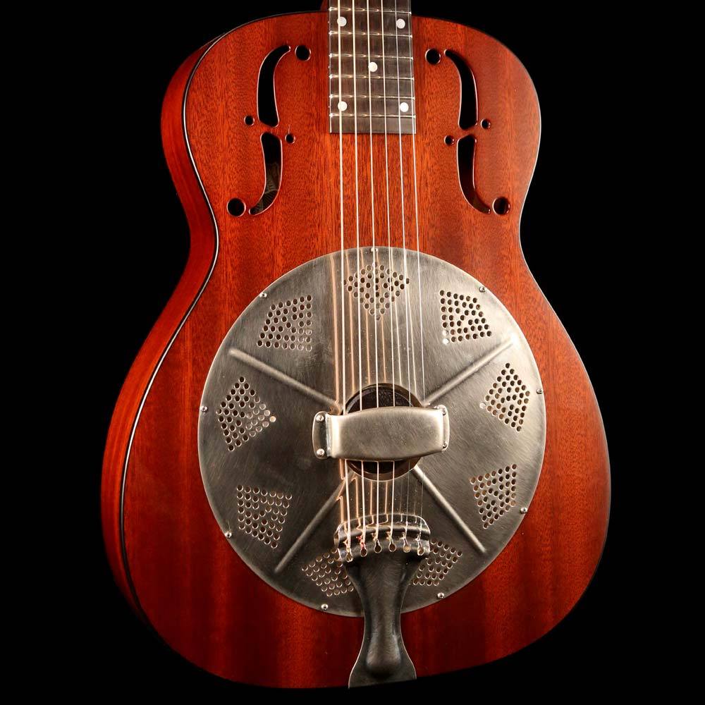 National M2 Single Cone Mahogany Body Resonator Guitar — 6