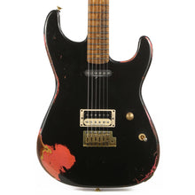 Charvel Custom Shop San Dimas HS Nitro Aged Roasted Mahogany Black over Platinum Pink