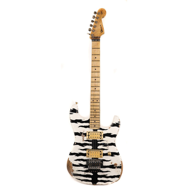 Charvel Custom Shop Graphic Nitro Relic San Dimas Masterbuilt White Bengal