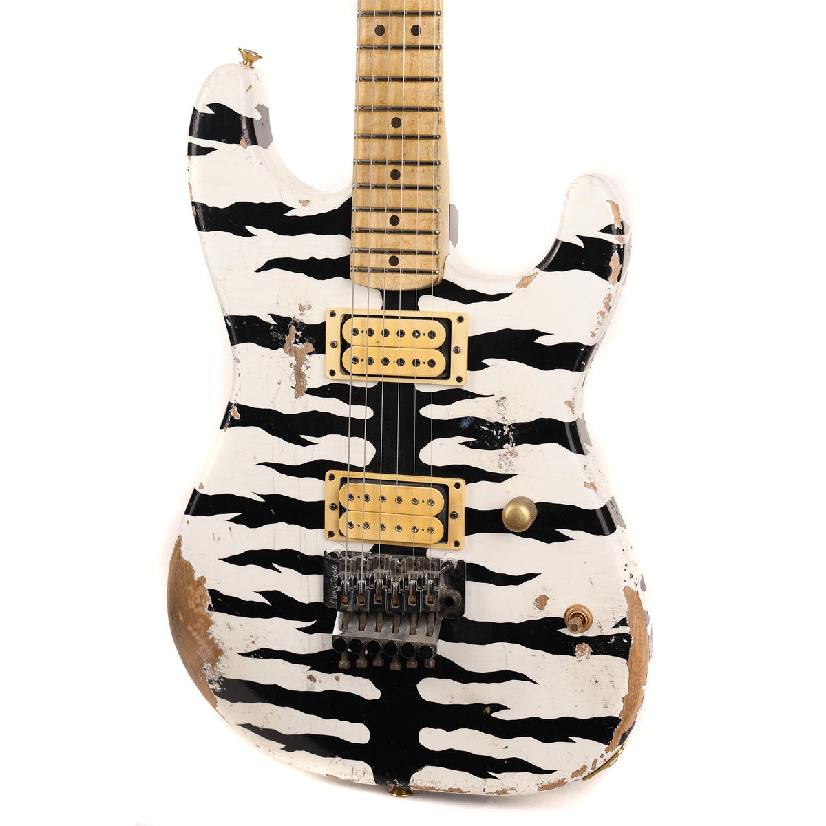Charvel Custom Shop Graphic Nitro Relic San Dimas Masterbuilt White Bengal — 7