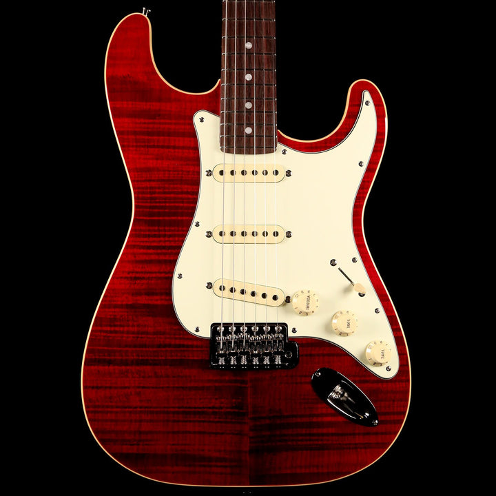Fender Limited Edition Aerodyne Classic Stratocaster Flame Maple Top Crimson Red Transparent