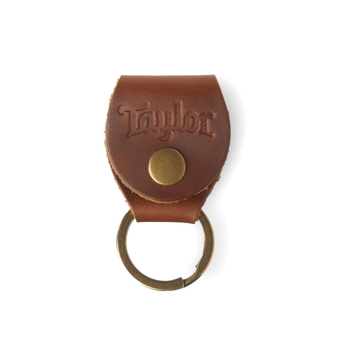 Taylor Key Ring with Pick Holder Medium Brown Nubuck