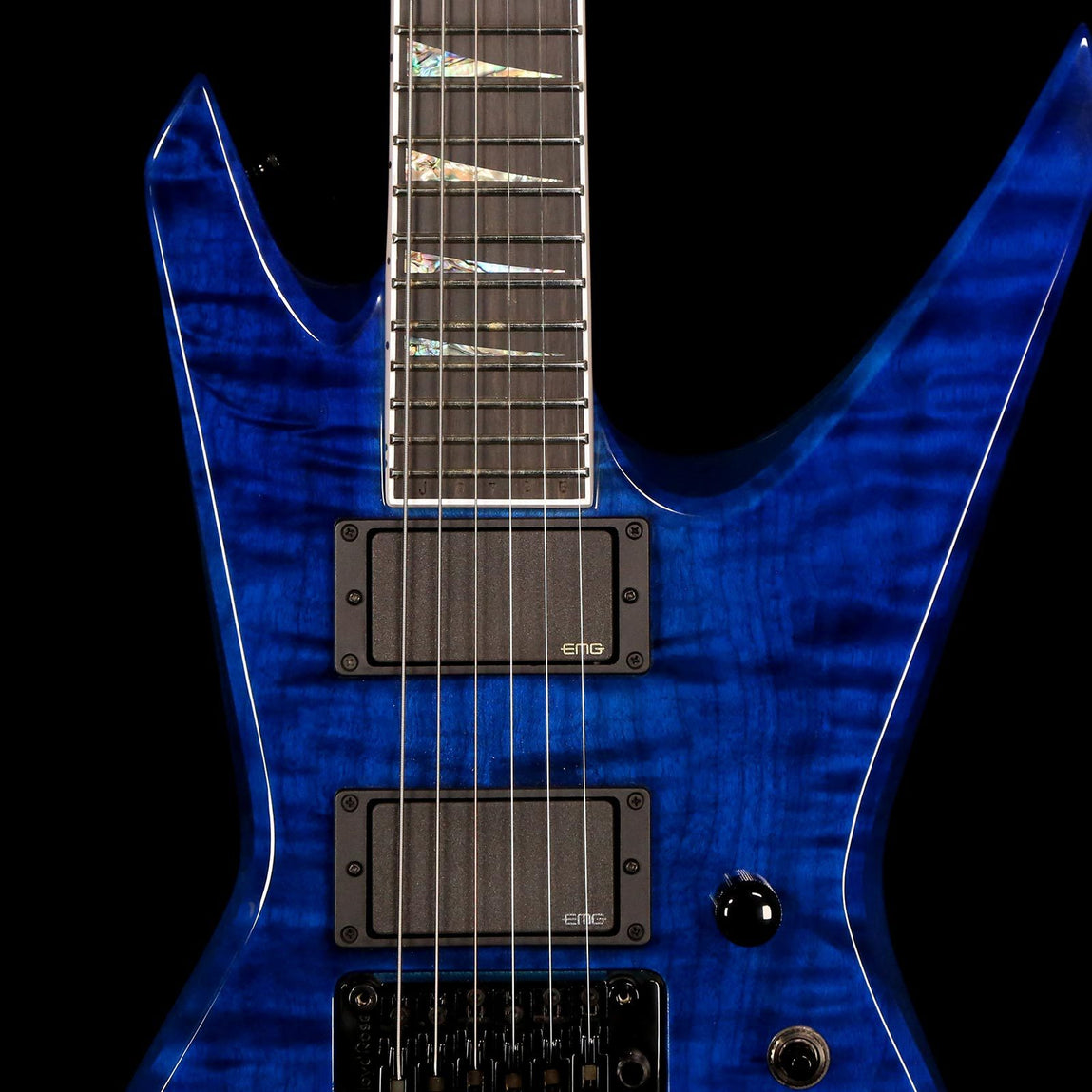 Jackson Custom Shop Warrior Trans Blue | The Music Zoo