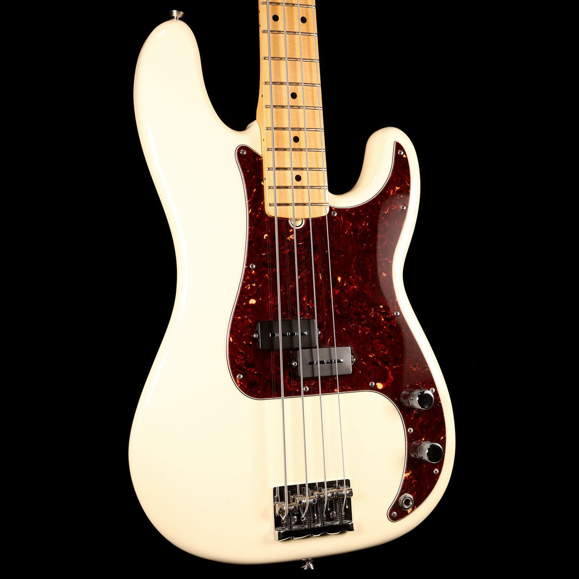 Fender American Standard Precision Bass Olympic White | The Music Zoo