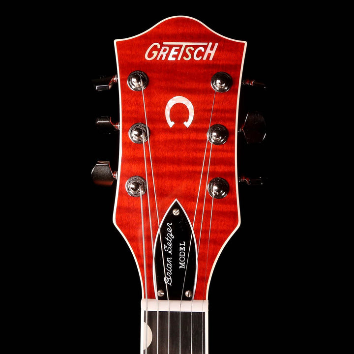 Gretsch G6120SSL-OFLM Brian Setzer Nashville with Bigsby Orange Tiger Flame Maple