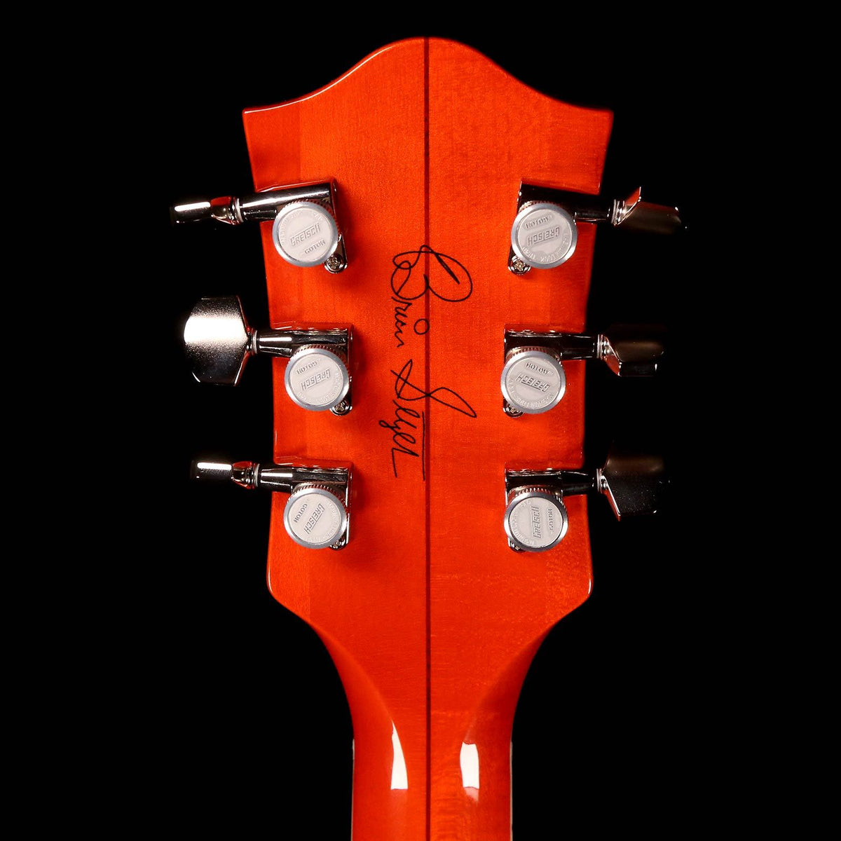 Gretsch G6120SSL-OFLM Brian Setzer Nashville with Bigsby Orange Tiger Flame Maple — 5