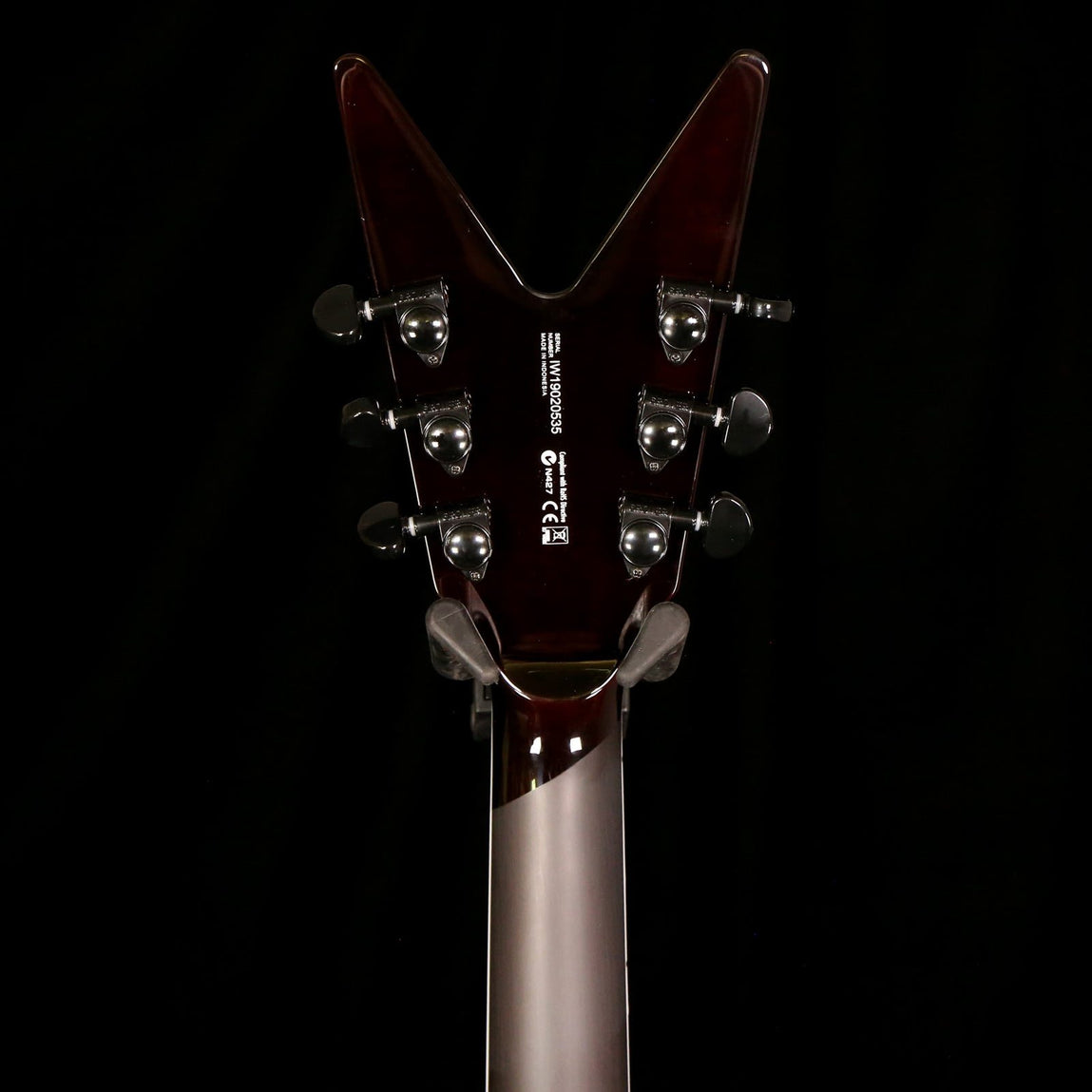 Dean V Select Series Quilt Top Trans Black | The Music Zoo