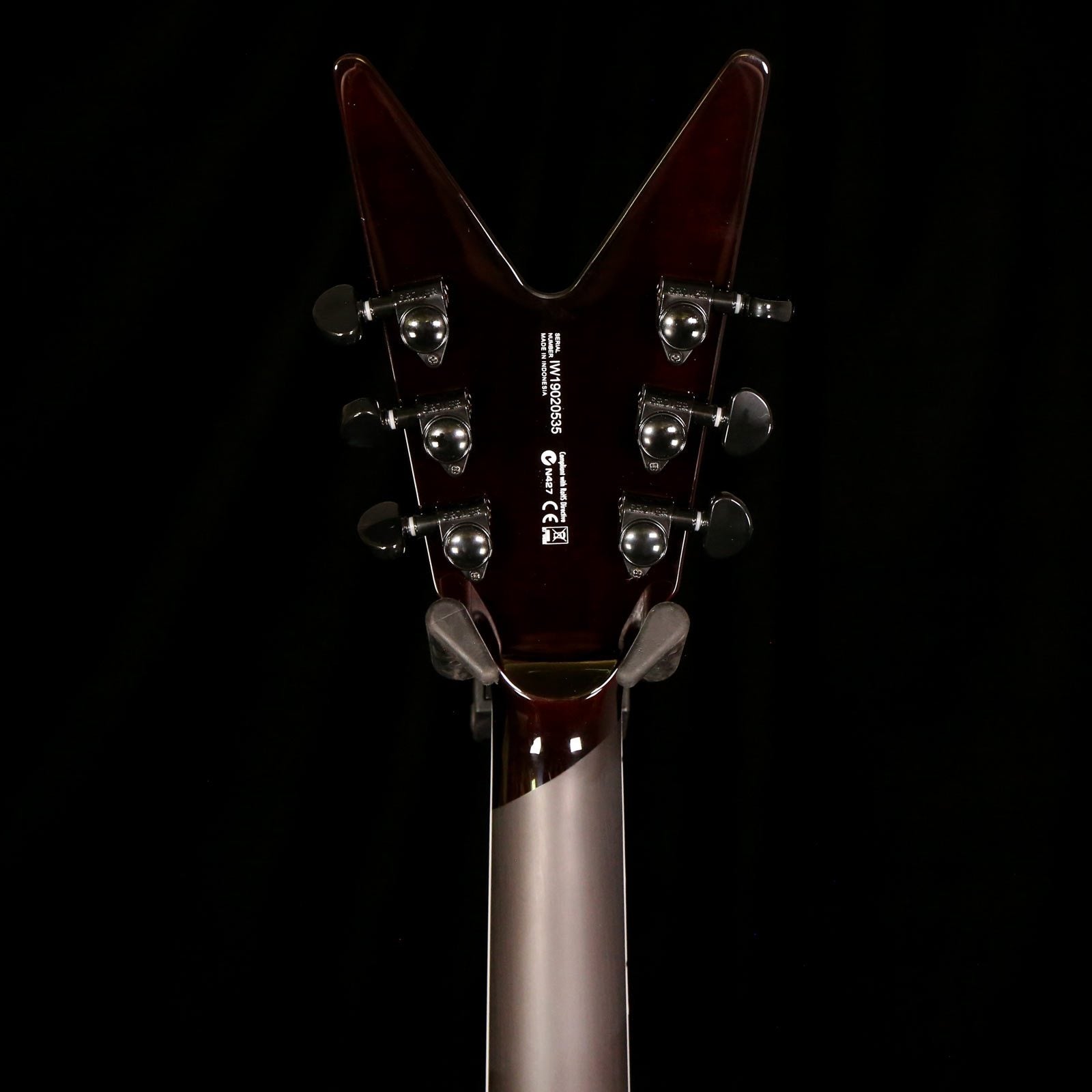Dean V Select Series Quilt Top Trans Black | The Music Zoo