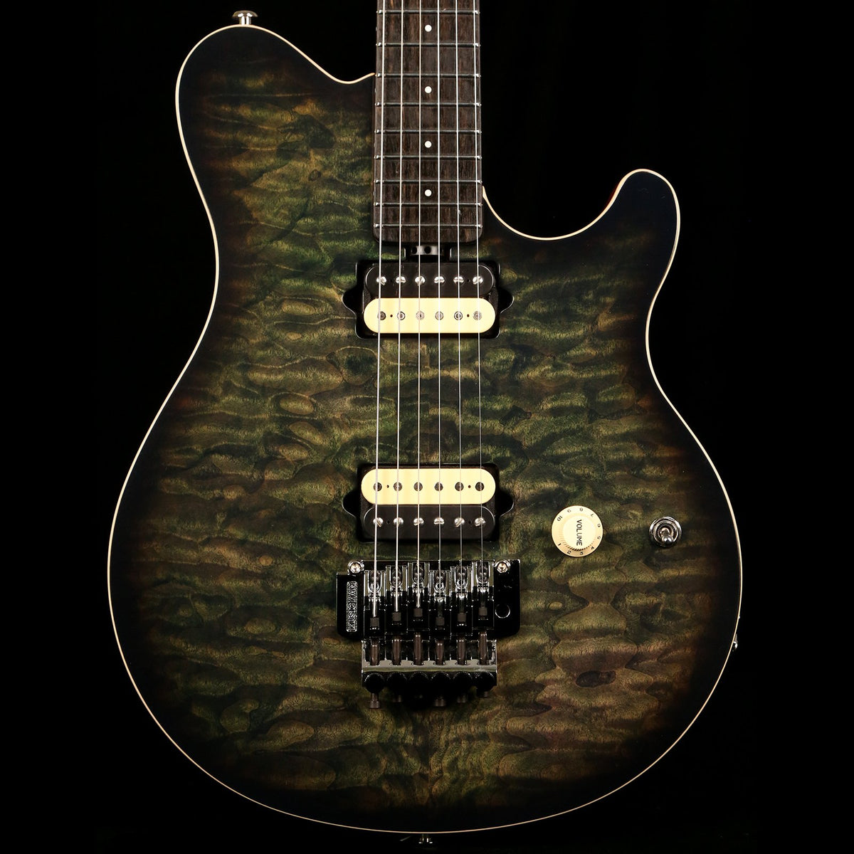 Ernie Ball Music Man BFR Axis Predator Green Quilt — 1
