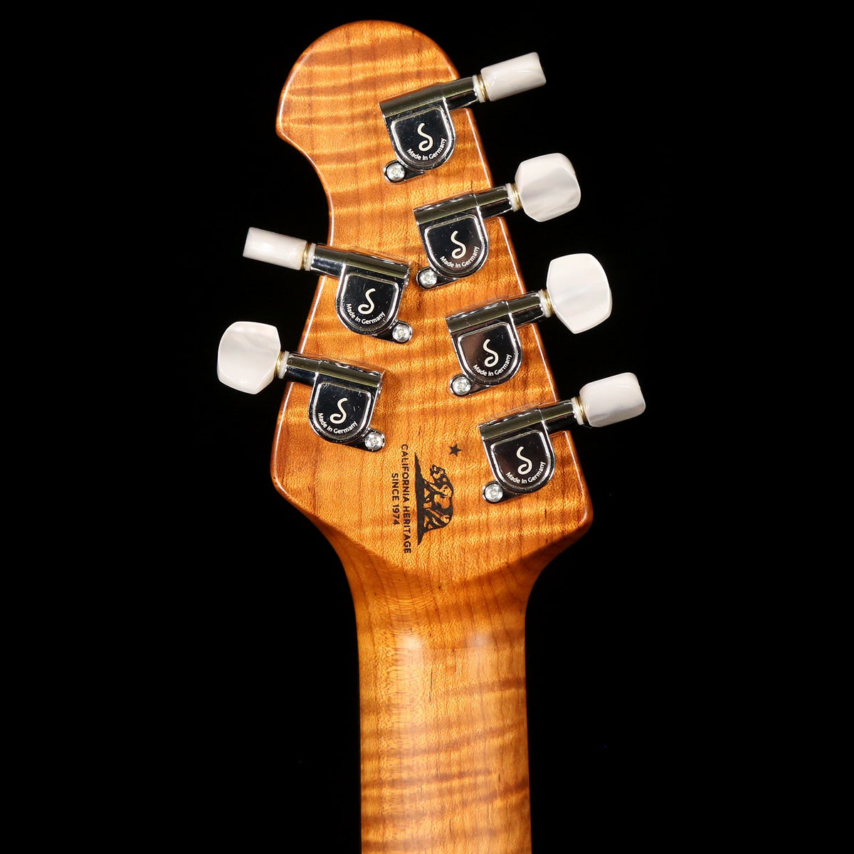 Ernie Ball Music Man BFR Axis Predator Green Quilt — 5