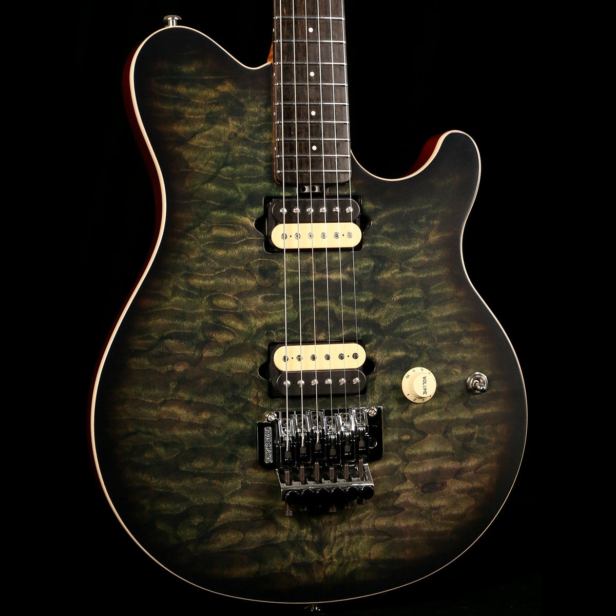 Ernie Ball Music Man BFR Axis Predator Green Quilt — 6