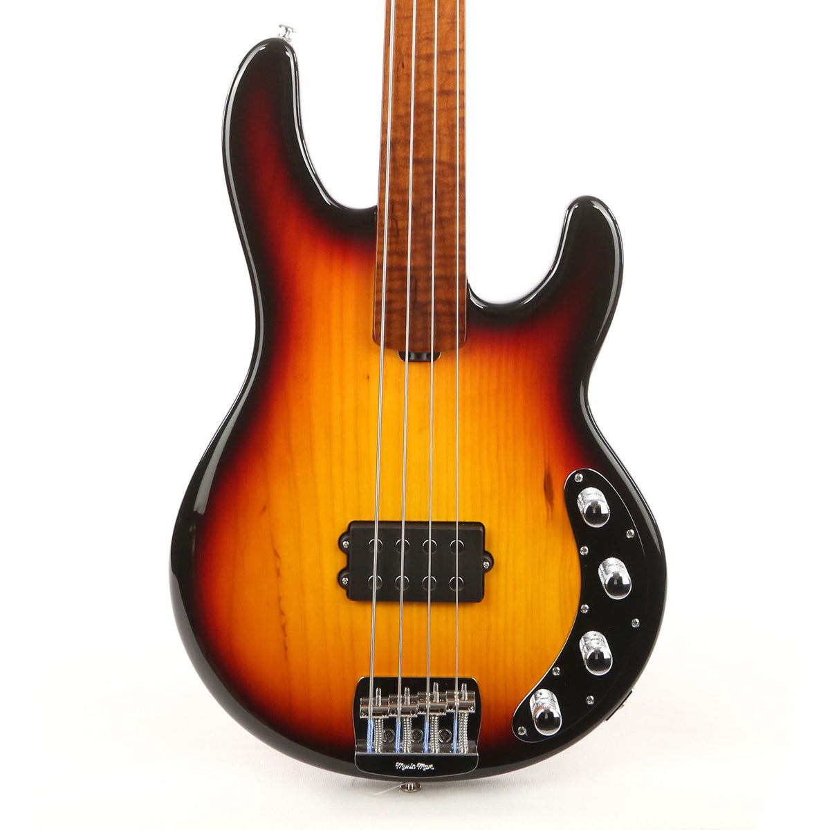 Ernie Ball Music Man StingRay 4 Special H Fretless Sierra Burst Sunburst — 1
