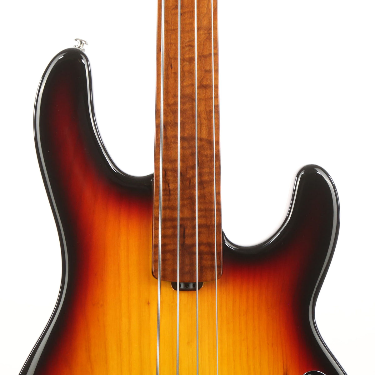 Ernie Ball Music Man StingRay 4 Special H Fretless Sierra Burst Sunburst — 7