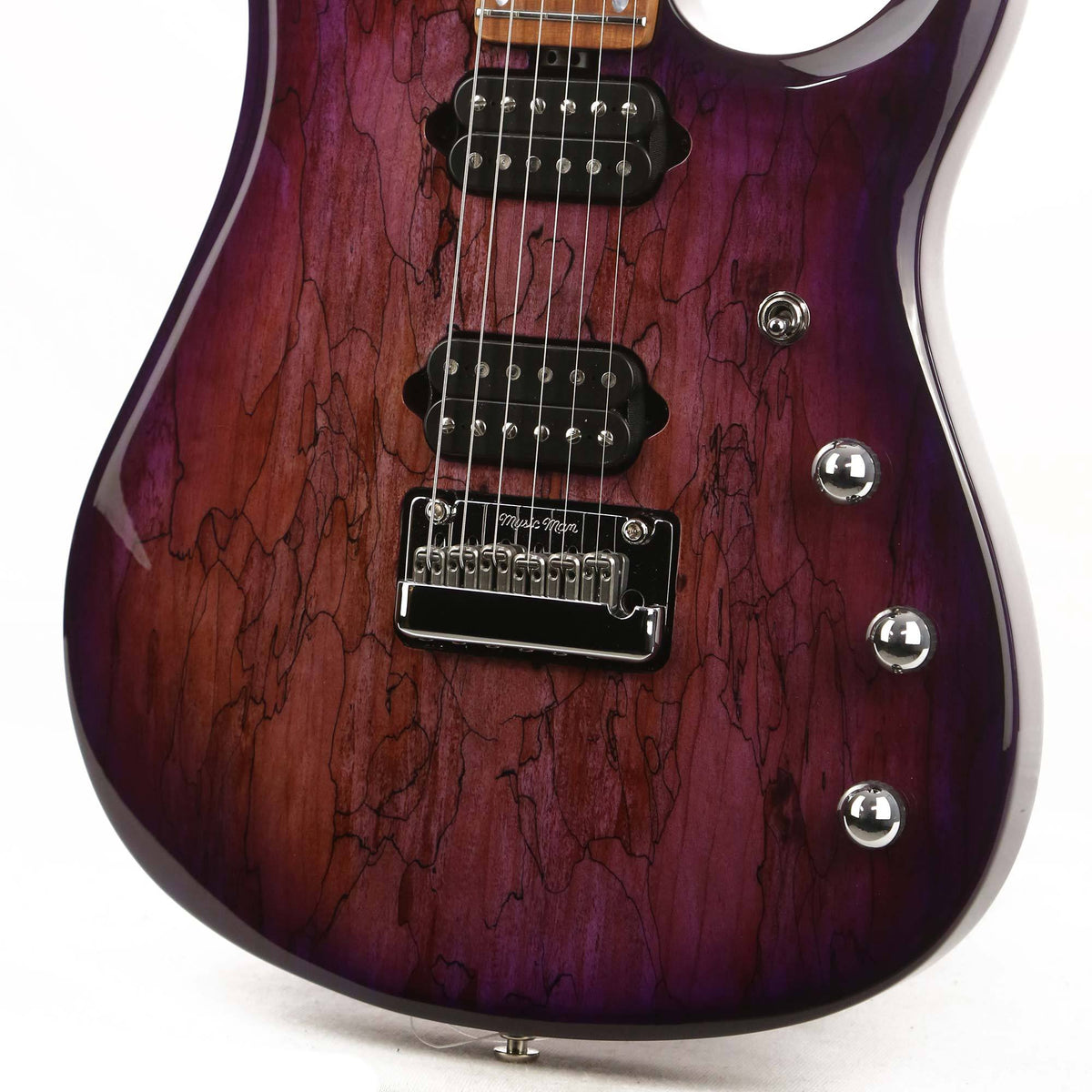 Ernie Ball Music Man John Petrucci JP15 Purple Sunset Spalted — 7