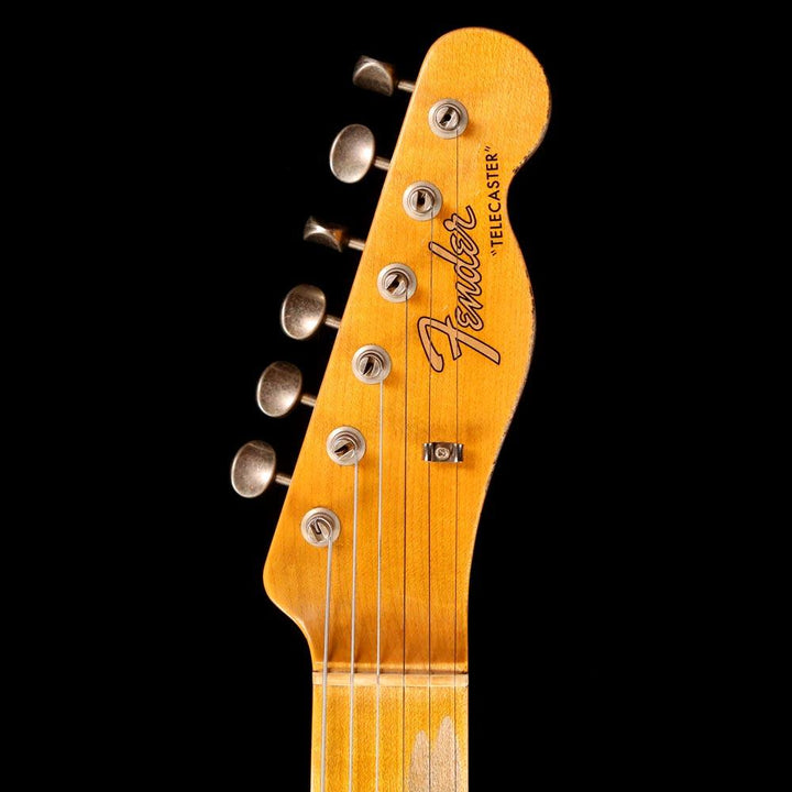 Fender Custom Shop Postmodern Telecaster 2019 Journeyman Relic Aged Olympic White and Charcoal Frost Metallic