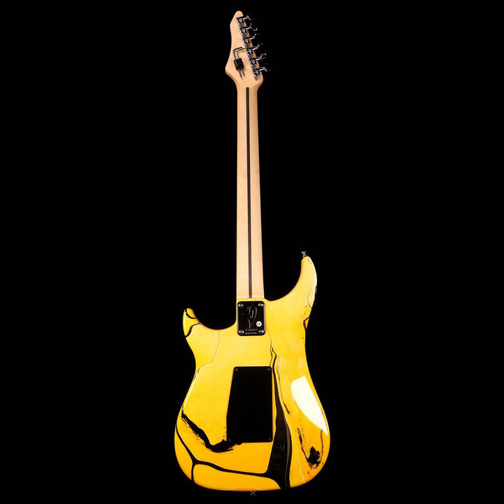Vigier Excalibur Original HSS Rock Art Yellow/Black Swirl 2017